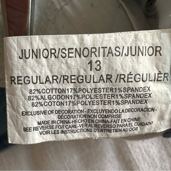 L.E.I Ashley Trouble Womens Sz 13 Embroidered Pockets Denim Skirt 00s Y2K Grunge - Picture 10 of 10